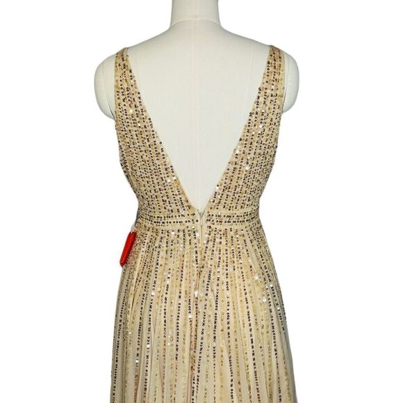 Mac Duggal Gold Maxi Dress - Picture 9 of 12